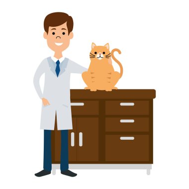 çekmece avatar karakteri kedi ile veteriner doktor