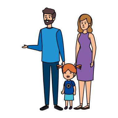 Ebeveynlerin çift kızı karakterlerle