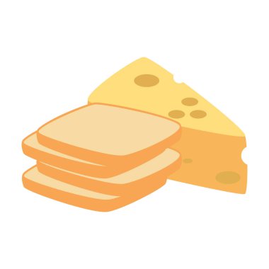 ekmek sağlıklı gıda ile peynir parçası