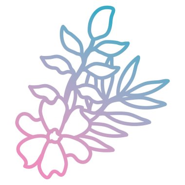 çiçek ve yapraklar dekoratif simge