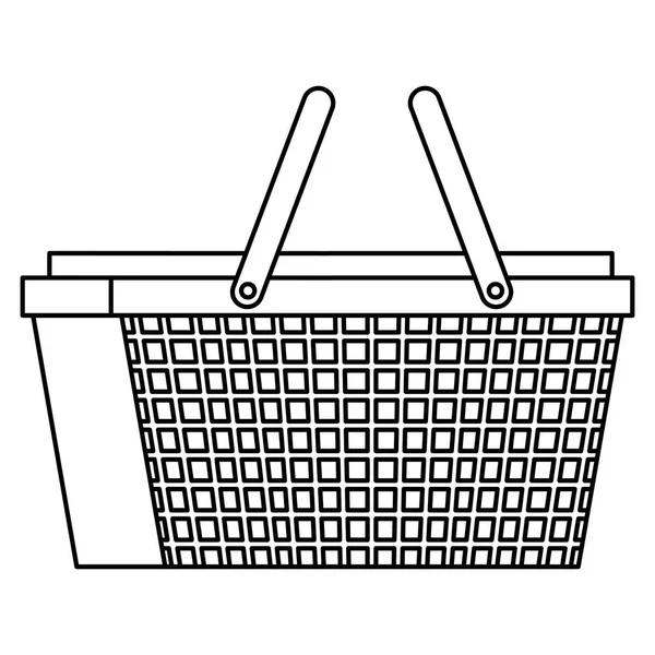 Cesta de piquenique ícone isolado vazio —  Vetores de Stock
