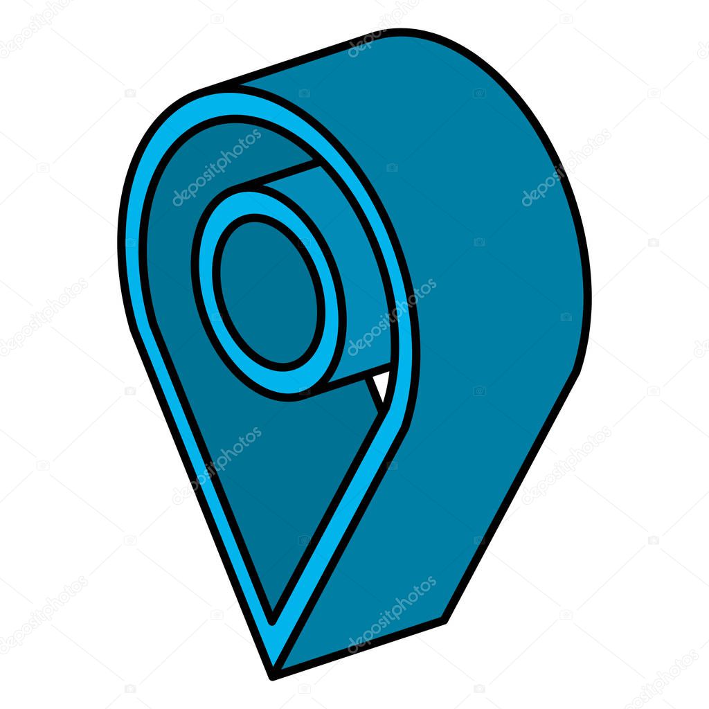 pin pointer location isometric icon