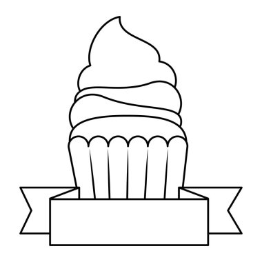 kurdele ile tatlı cupcake pasta