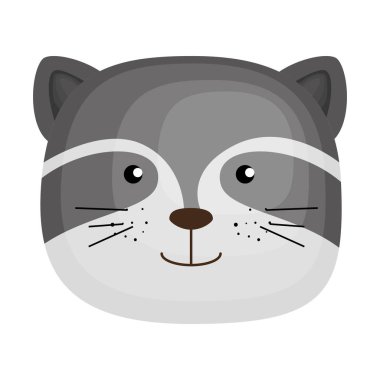 sevimli rakun kafa karakter simgesi