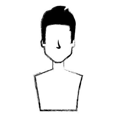 genç adam gömleksiz avatar karakter