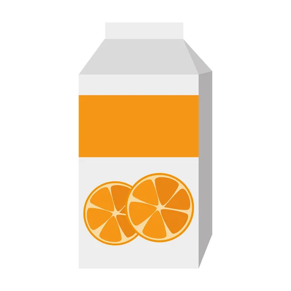 Emballage de boîte de jus d'orange — Image vectorielle