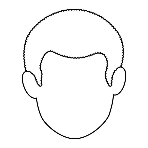 Young man avatar head character — Wektor stockowy
