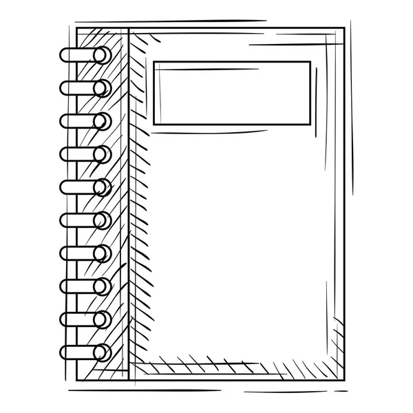 Notebooks school geïsoleerd icoon — Stockvector