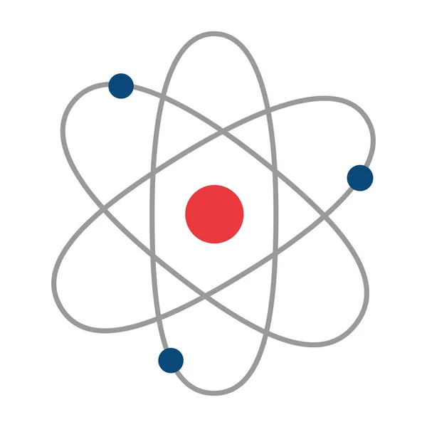 Icona isolata molecola atomica — Vettoriale Stock