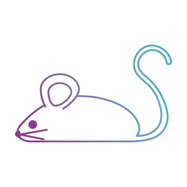 Маленькая мышь изолированный значок — стоковый вектор