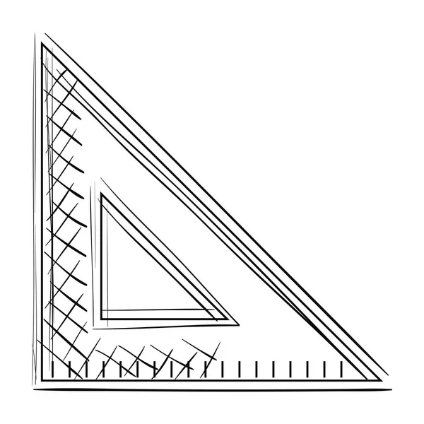 Háromszög geometriai szabály iskola — Stock Vector