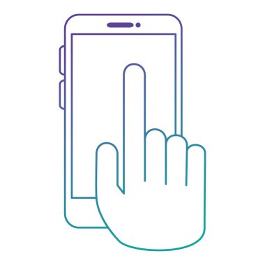 smartphone aygıt ile el