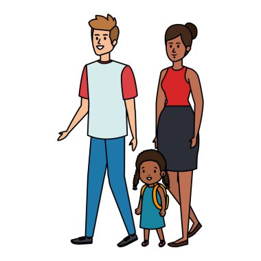 kız karakterleri ile ırklararası anne çift