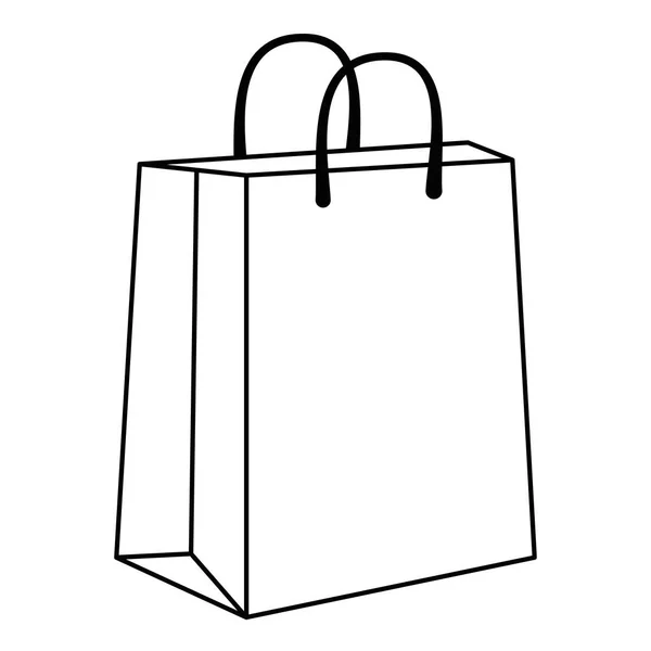 Bolsa de compras icono aislado — Vector de stock