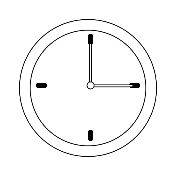 Horloge temps icône isolée — Image vectorielle