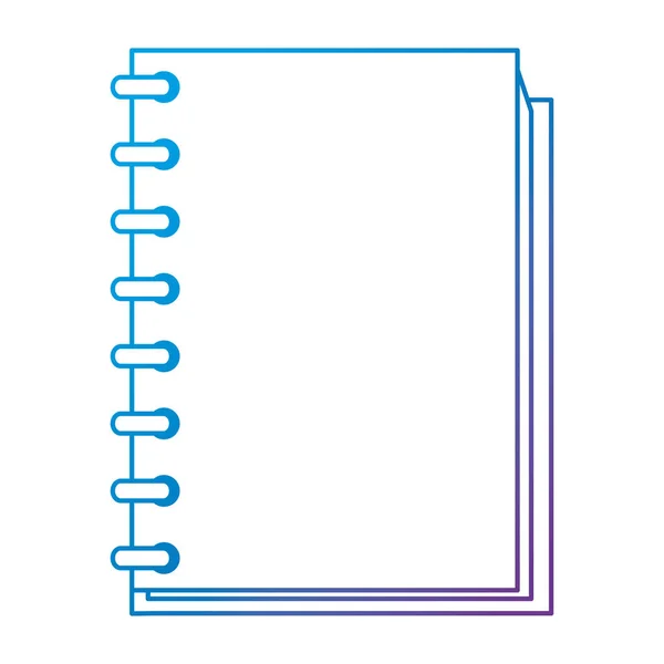 Cuaderno escuela educación icono — Vector de stock