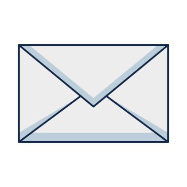 Zarf posta izole simgesi