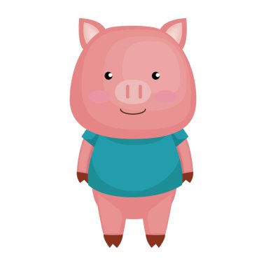 sevimli domuz karakter simgesi