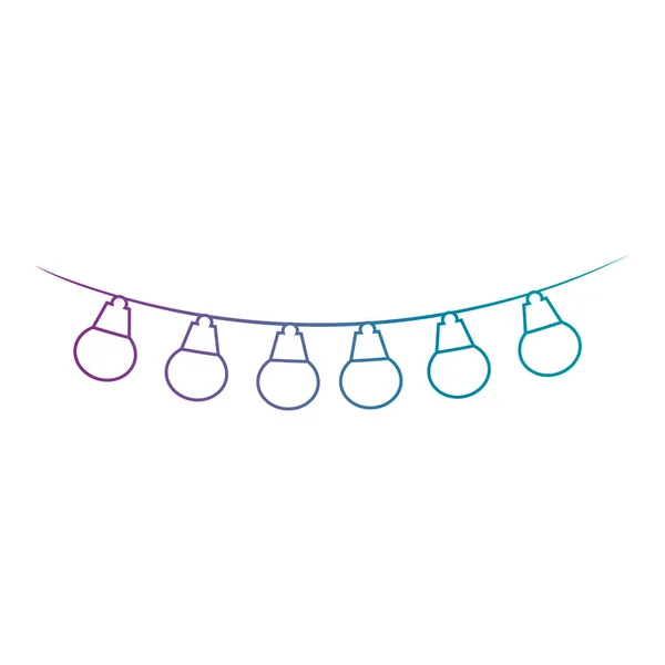 Lights hanging decoration icon — Stock Vector