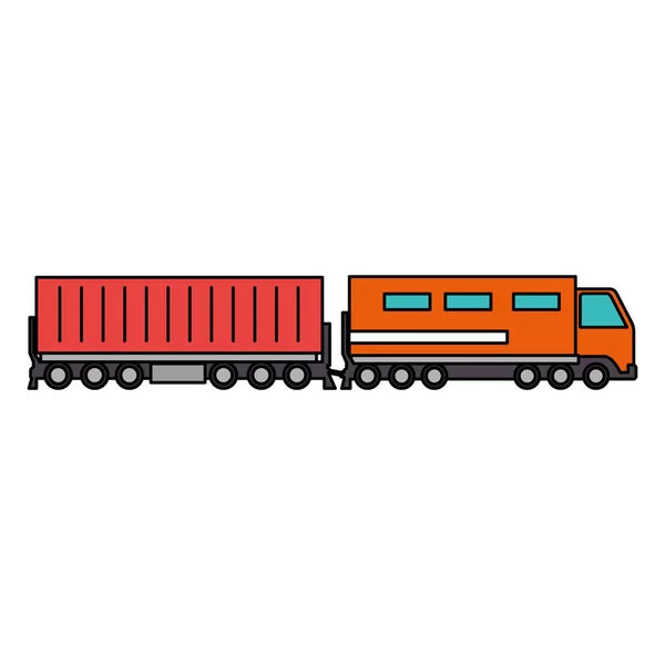 Service logistique des trains de marchandises — Image vectorielle