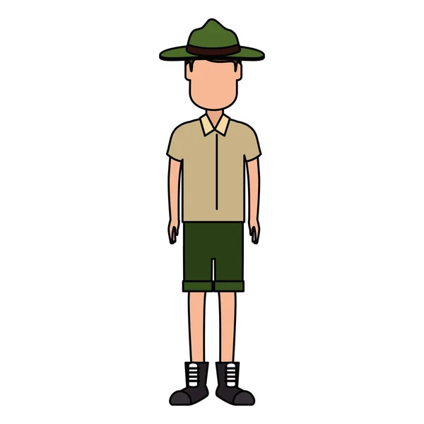 Canadian Ranger avatar character — Stock Vector