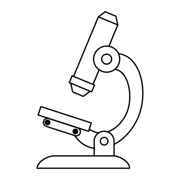 Microscope laboratory isolated icon — Stock Vector