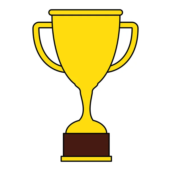 Trophée tasse icône isolée — Image vectorielle