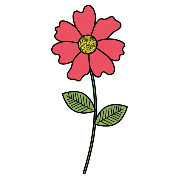 Декоративна ікона з квітів і листя — стоковий вектор