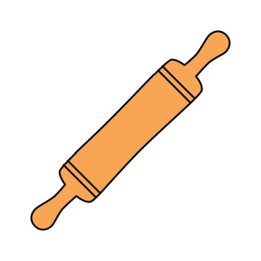 fırın rulo izole simgesi