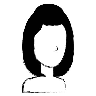 güzel ve genç kadın gömleksiz karakter