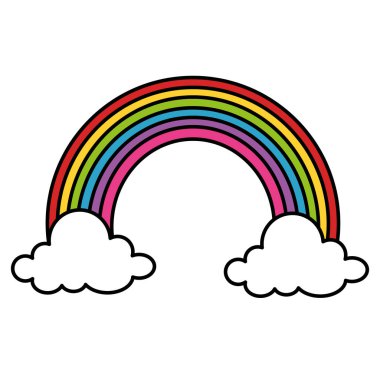 Gökkuşağı ile güzel fantezi bulut