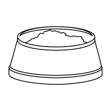 çanak evde beslenen hayvan izole simgesi