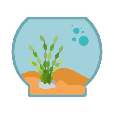 balık simgesi olmadan akvaryum kase