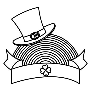 Gökkuşağı aziz patrick ile İrlandalı elf şapka