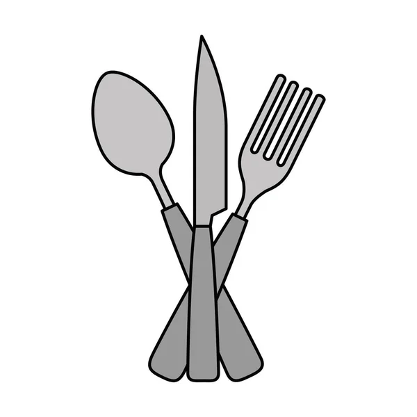 Set cutlery tools icon — Stock Vector