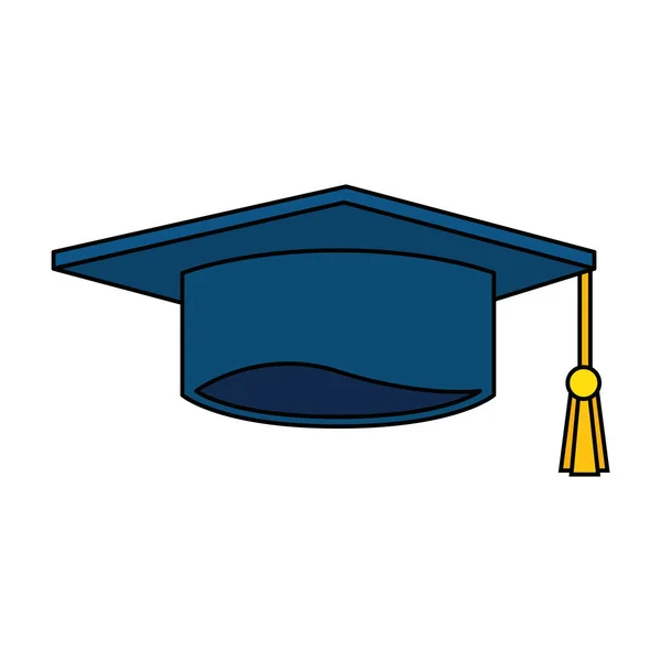 Graduation hat isolated icon — Stock Vector