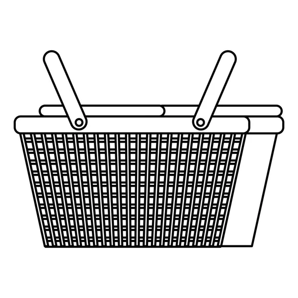 Picknickmand leeg geïsoleerd icoon — Stockvector