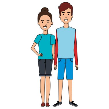 Genç çift avatarlar karakter