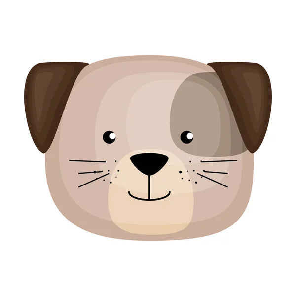 Icône de personnage tête de chien mignon — Image vectorielle