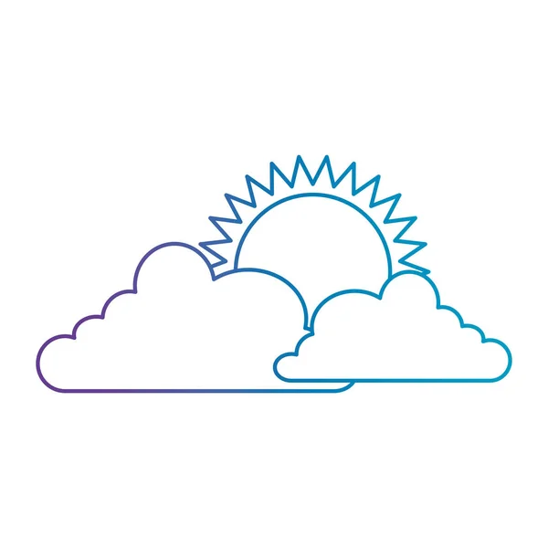 Кліматична хмара з сонцем — стоковий вектор