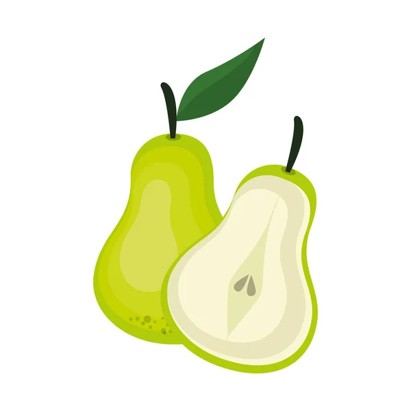Fresh pear fruit icon — Stock Vector