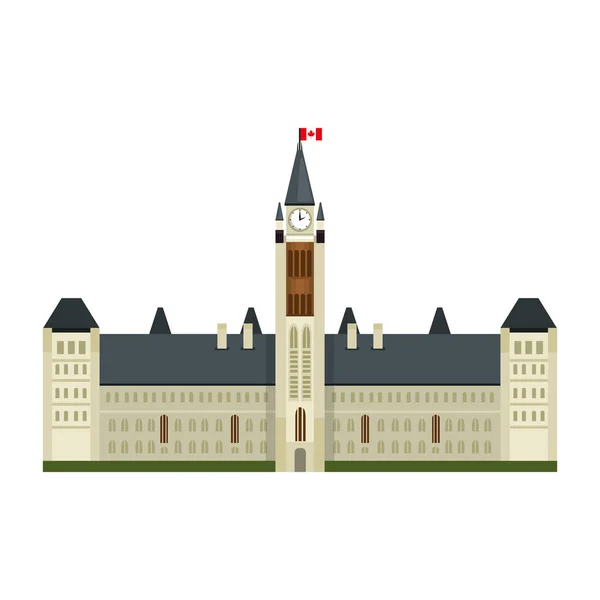 Kanadas parlamentsbyggnad ikon — Stock vektor