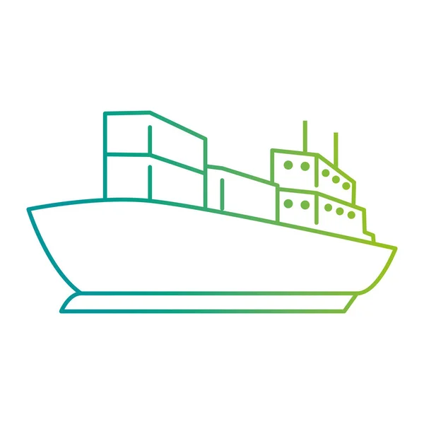 Cargo ship isolated icon — Stock Vector