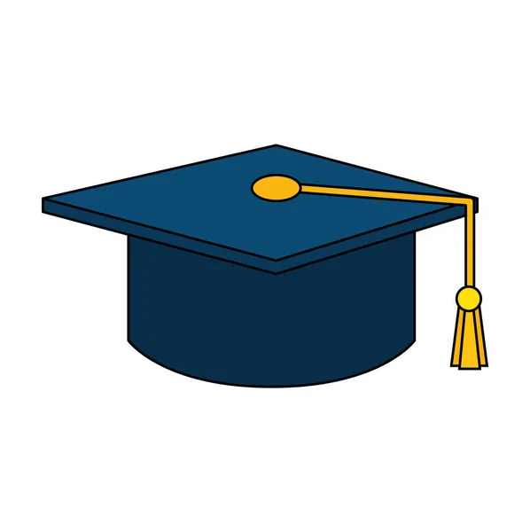 Graduation hat isolated icon — Stock Vector