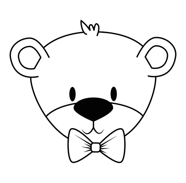 Słodkie i urocze niedźwiedź Teddy charakter — Wektor stockowy