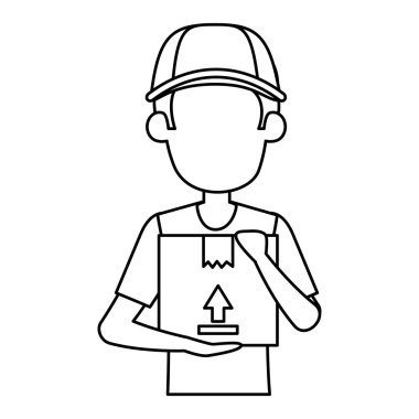 dağıtım işçisi kutu karakteri