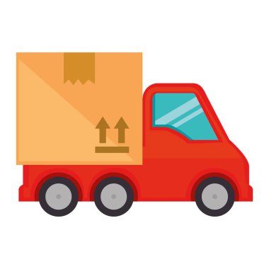 servis kamyonu izole edilmiş simge