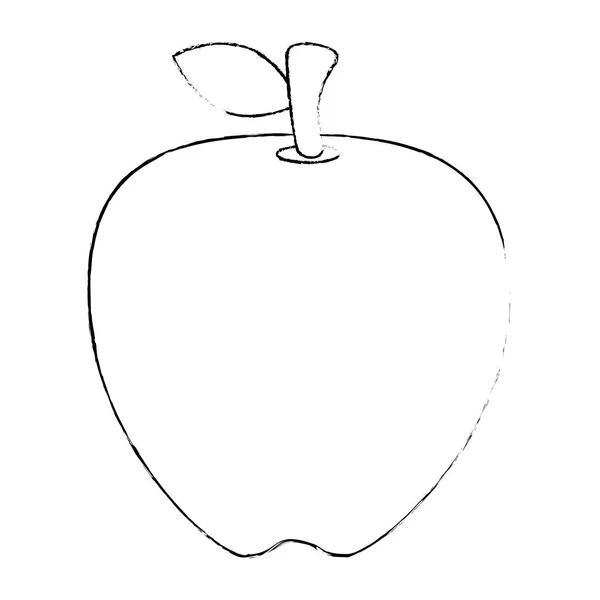Icona di frutta fresca mela — Vettoriale Stock
