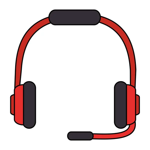 Dispositivo de auriculares icono aislado — Vector de stock