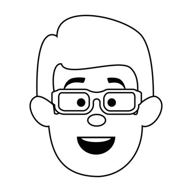 genç adam baş avatar karakter